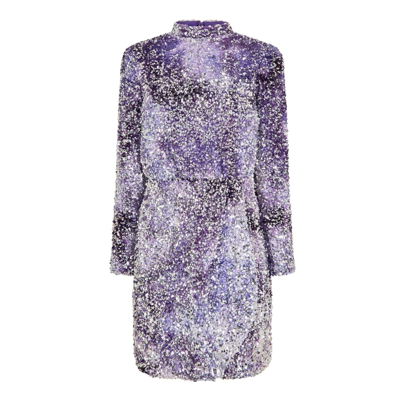 Image of Boss Womens Dailettes Mini Dress Open Purple female 4 (XXS)