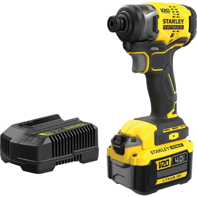 Image of Stanley Fatmax V20 SFMCF810 18v Cordless Brushless Impact Driver SFMCF810M1 Batteries: 1 x 4ah Li-ion