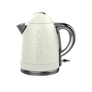 image of The Funky Appliance Company FK01CREAM 3kW 1.7L Kettle - Cream