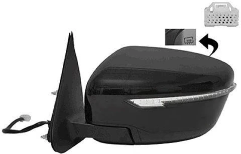 Image of VAN WEZEL 3391817 Wing mirror * HAGUS * Left, black, Heatable, Over-paintable Outside Mirror (50)