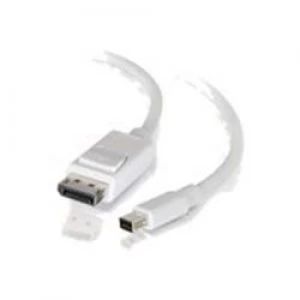 Image of C2G 2m Mini DisplayPort to DisplayPort Adapter Cable M/M - White