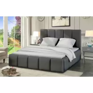 Image of Lurita Bed Double Plush Velvet Grey