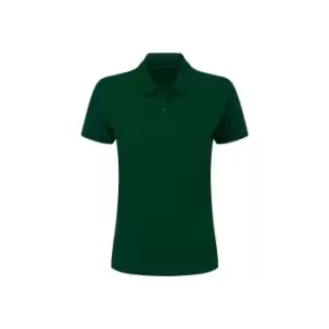 image of SG Ladies/Womens Polycotton Short Sleeve Polo Shirt (S) (Bottle Green)