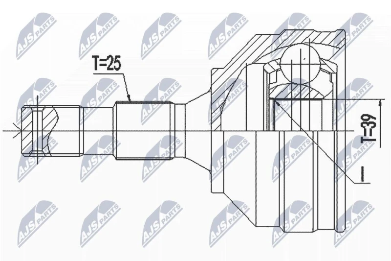Image of NTY CV joint kit NTY NPZ-PE-029
