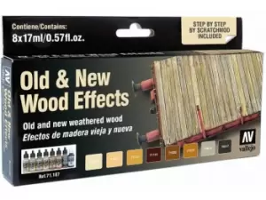 image of Vallejo Model Air Old & New Wood Effects Paint Set - VAL71187