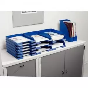Image of Leitz Plus Jumbo Letter Tray A4 - Black - Outer carton of 4
