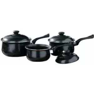 image of 3pc Black Belly Pan Set - Premier Housewares