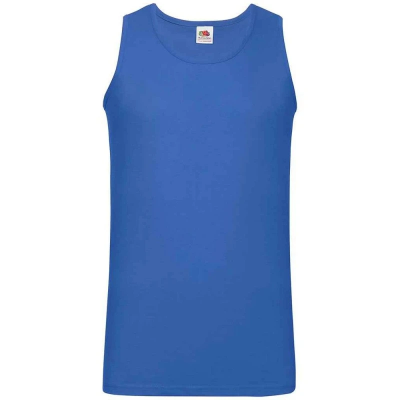 Image of Fruit Of The Loom Fruit of the Loom Men Athletic Vest Top in Blue Size: 3X-Large Blue XXXL Male 5063425912568