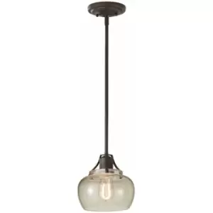 image of 1 Bulb Ceiling Pendant Light Fitting Rustic Iron LED E27 60W Bulb