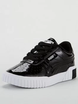 Puma Cali Patent Childrens Trainers - Black