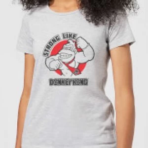 image of Nintendo Donkey Kong Strong Like Donkey Kong Womens T-Shirt - Grey - 3XL