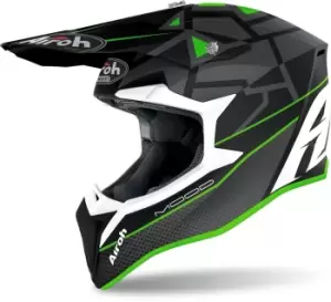 Image of Airoh Wraap Mood Motocross Helmet, green, Size 2XL, green, Size 2XL