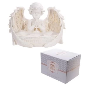 Image of Cherub Praying Triple Tea Light Holder