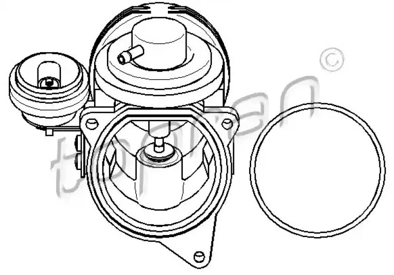 Image of TOPRAN 113 159 EGR valve pneumatic, with gaskets/seals, PREMIUM BRAND EGR Valve (1145)