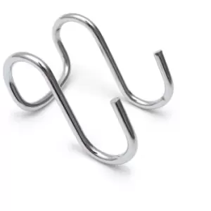 Image of Steel Double 's' Hooks Kitchen Hook Meat Airer Dryer Garage Tool - Pack of 40