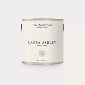 image of Laura Ashley Matt Emulsion Paint Sugared Grey White 2.5L