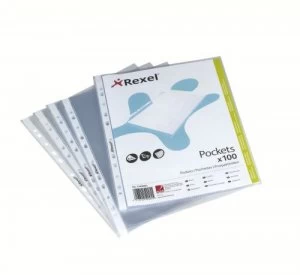 Image of Rexel Pocket A5 PP 75mic Clear PK100