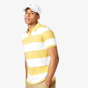 image of Jack Wills Canley Stripe Polo - Pale Yellow