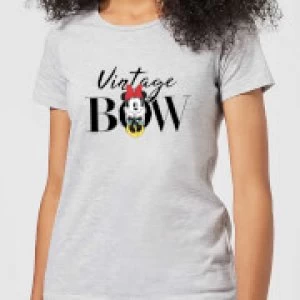 Image of Disney Minnie Mouse Vintage Bow Womens T-Shirt - Grey - 3XL
