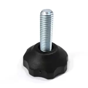 image of Moderix M8 25mm Plastic Base Swivel Bolt Furniture Glide Leveling Foot - Size 30