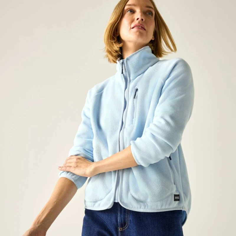 Image of Regatta Womens Frankie Full Zip Insulating Fleece in Baby Blue Size: 10 Baby Blue Female 10