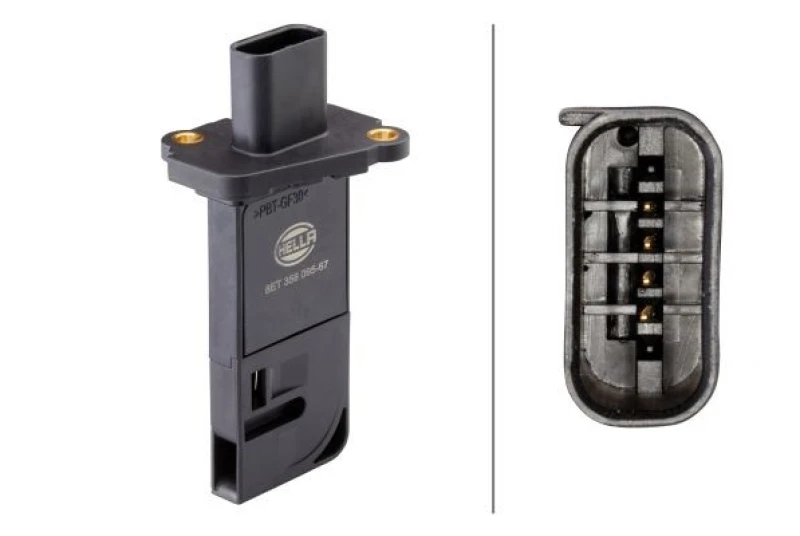 Image of HELLA Mass air flow sensor HELLA 8ET 358 095-671