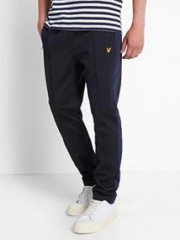 Image of Lyle & Scott Tricot Sweat Pant With Side Stripe - Navy
