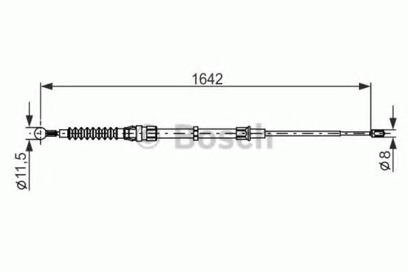 Image of Handbrake cable Bosch 1 987 482 267