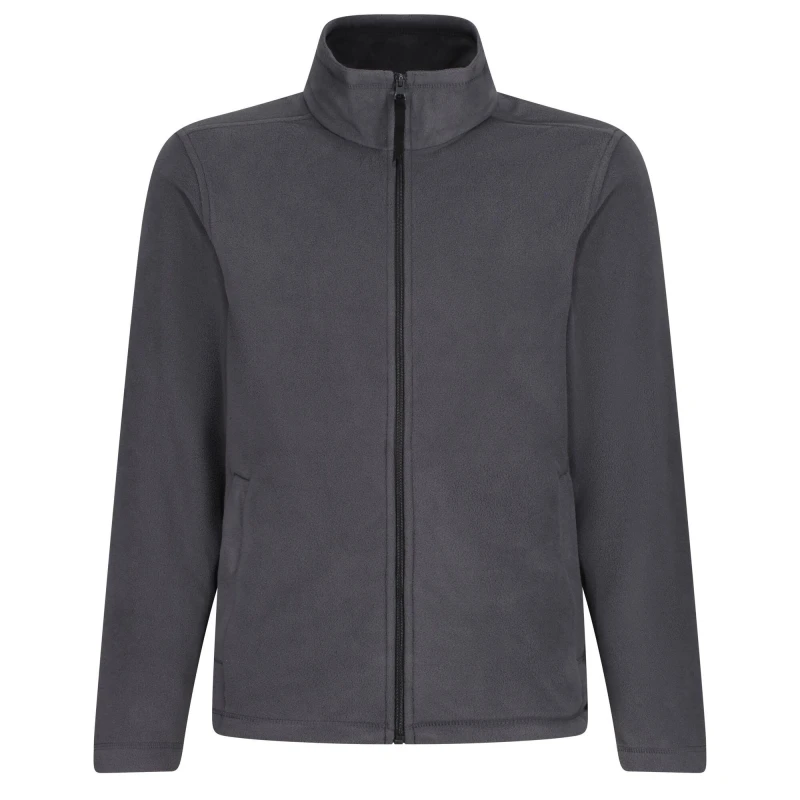 Image of Regatta Regatta Men 'Micro' Lightweight Full Zip Fleece in Grey Size: Medium Grey M Male 5051513336983
