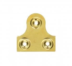 Image of Wickes Plain Glass Plate Plain - Brass 38mm Pack of 10