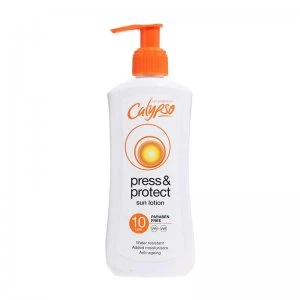 image of Calypso Press & Protect Sun Lotion SPF 10 200ml