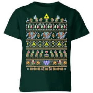 Image of Nintendo The Legend Of Zelda Its Dangerous To Go Alone Kid's T-Shirt - Forest Green - 11-12 Years