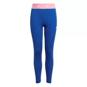 adidas AEROREADY Techfit 7/8 Leggings Kids - Royal Blue / Bliss Pink