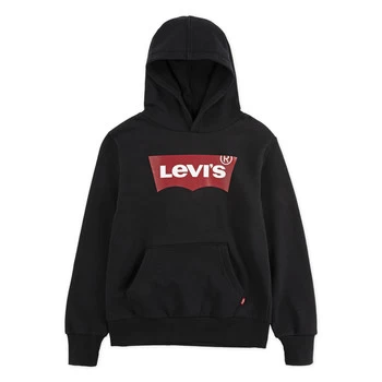 image of Levis BATWING SCREENPRINT HOODIE boys's Childrens sweatshirt in Black - Sizes 10 years,12 years,14 years,16 years