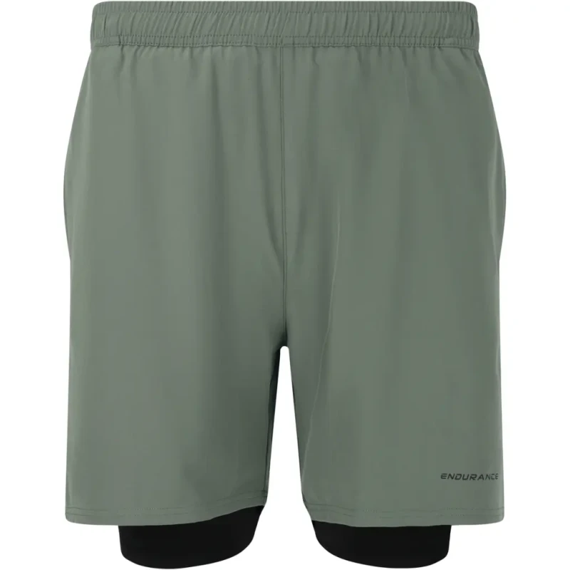 Image of 2 in 1 shorts Endurance Kros Vert Male L