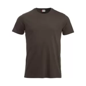 image of Clique Mens New Classic T-Shirt (S) (Dark Mocha)