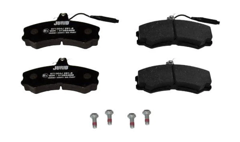Image of JURID 571304J Brake pad set incl. wear warning contact, with accessories Brake Pad Set,disc brake (402)