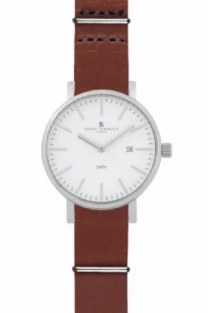 image of Mens Smart Turnout Duke White Dial Watch With Tan Leather Strap Watch STK4/WH/56/W-TAN