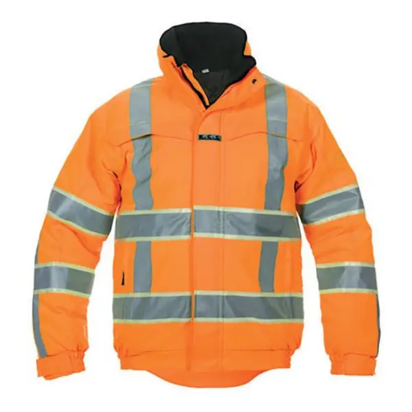 Image of India Hydrowear India High Visibility Pilot Jacket with Glow in the Dark GIS Tape Orange S HYD131005ORS