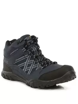 Image of Regatta Edgepoint Mid Waterproof Boots - Blue/Black, Size 11, Men
