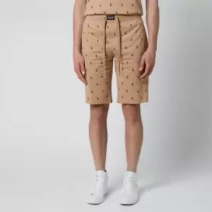 Image of Polo Ralph Lauren Mens Liquid Cotton Printed Slim Shorts - Vintage Khaki - XL