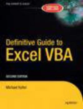 Image of Definitive Guide to Excel Vba by Michael Kofler Paperback