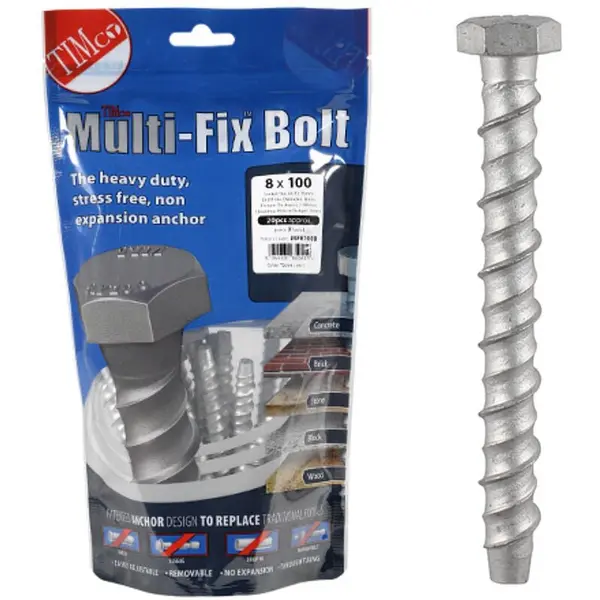 Multi Fix Bolt Hex Head Concrete Screws MF8100B Diameter: 8mm