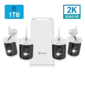 image of Swann AllSecure650 4 Camera 2K Quad HD WiFi NVR CCTV System with 1TB HDD