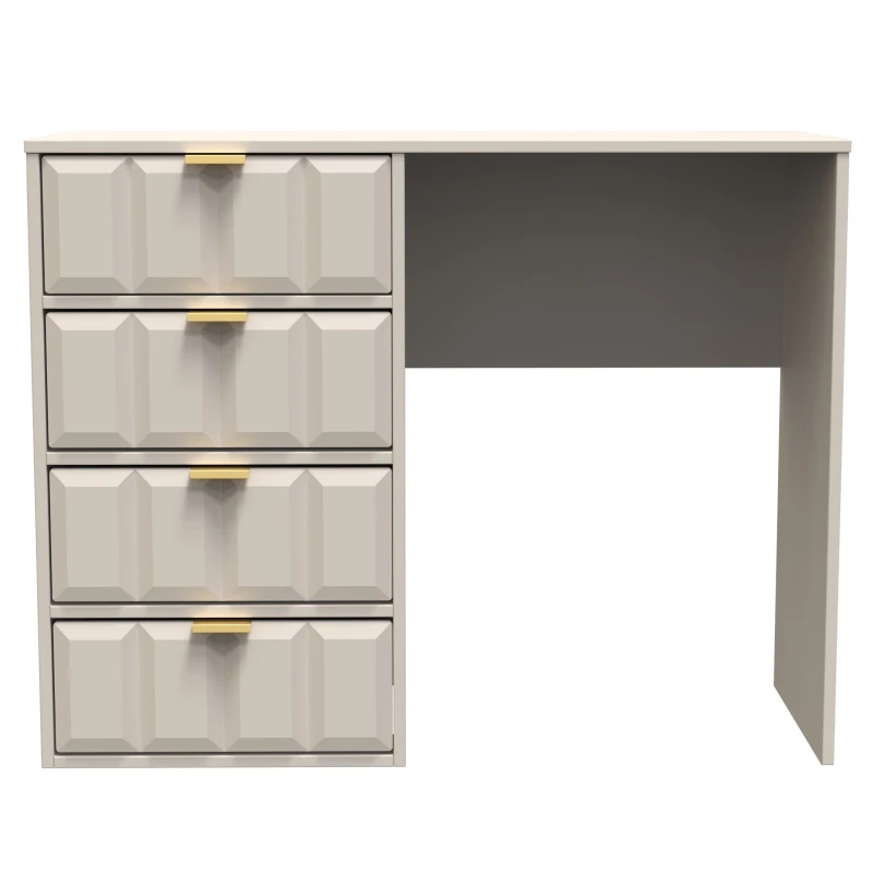 Image of Welcome Furniture Ready Assembled Cube 4 Drawer Vanity In Kashmir Matt, Brown CUF028KMK