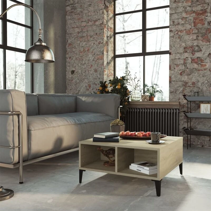 Image of VIDAXL Coffee Table Sonoma Oak 60x60x30cm Engineered Wood Vidaxl 8720286357989