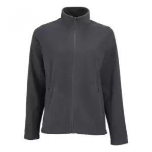 image of SOLS Womens/Ladies Norman Fleece Jacket (XL) (Charcoal)