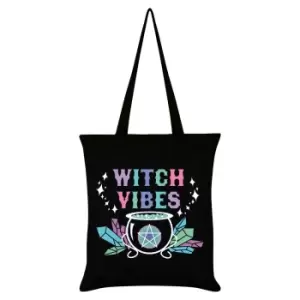 image of Grindstore Witch Vibes Tote Bag (One Size) (Black)