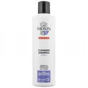 image of Nioxin 3D Care System System 5 Step 1 Color Safe Cleanser Shampoo: For Chemically Treated Hair And Light Thinning 300ml