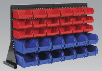 image of Sealey TPS1218 Bin Storage System Bench Mounting 30 Bins